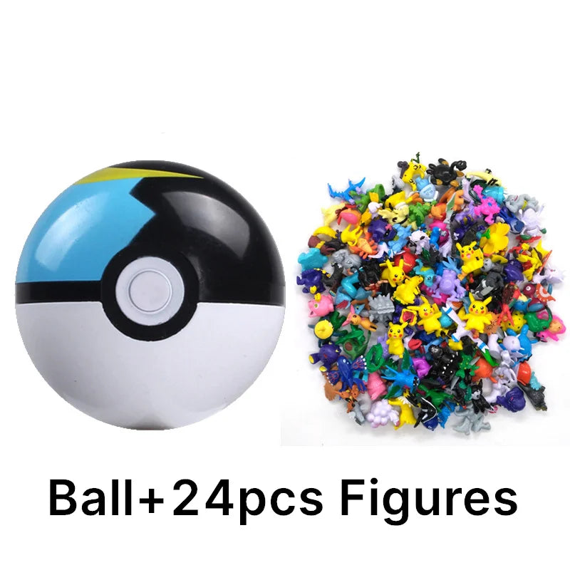 аниме фигурки Toys 7Cm Elf Ball 2-3cm Anime Action PokeBall Figures Monster Toy Model Dolls Children Christmas Gift