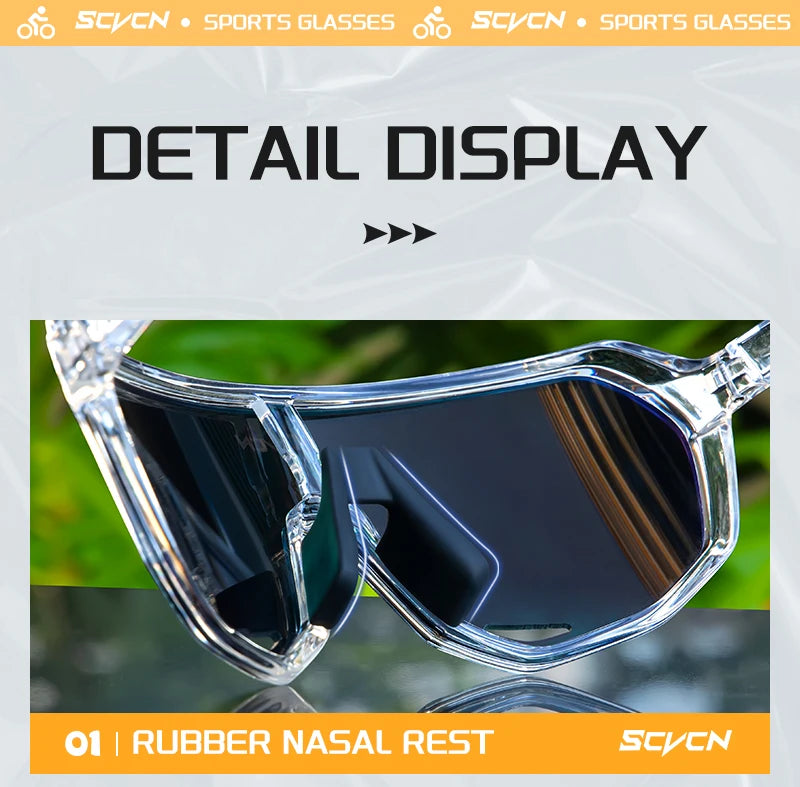 SCVCN Men Cycling Glasses Photochromic Sunglasses Mountain Bike Road Bicycle Eyewear MTB Cycle Goggles Sports UV400 Glasses Hot