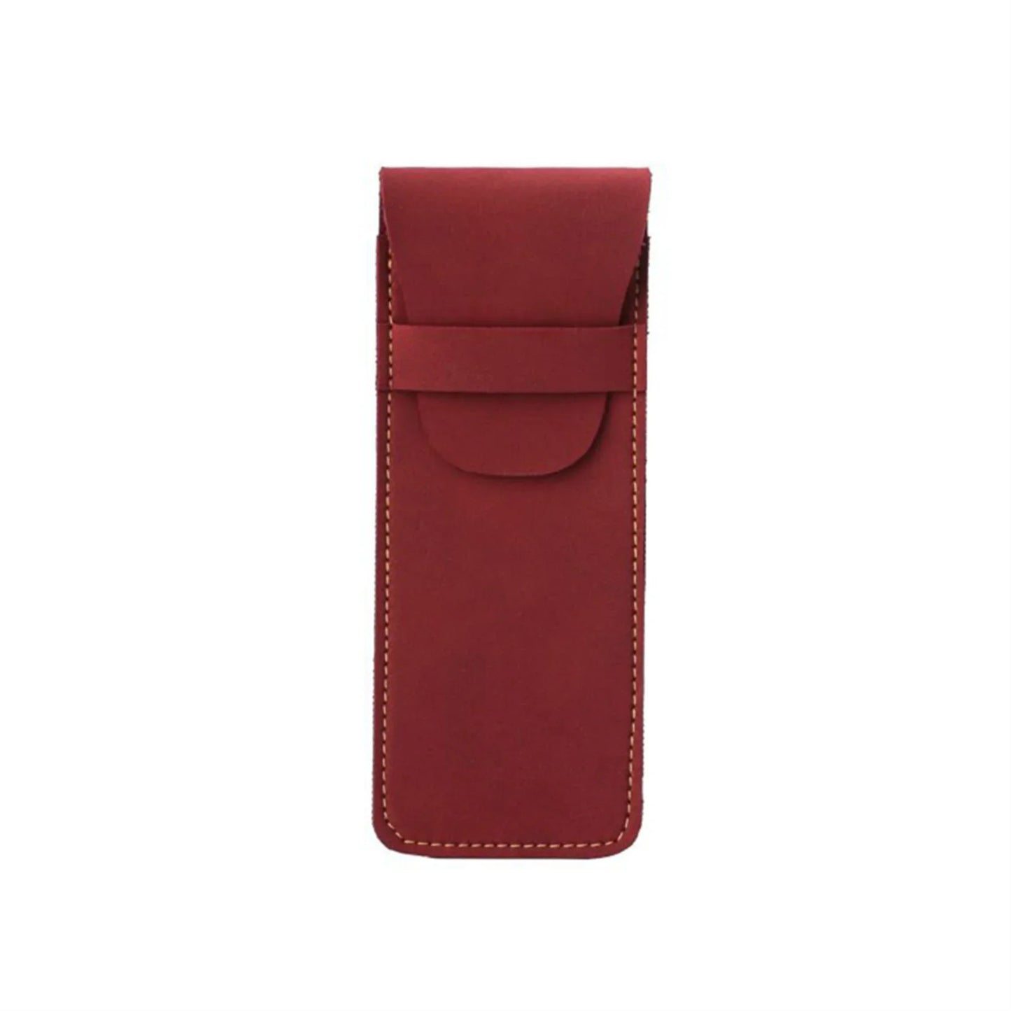 Vintage Frosted PU Leather Flap Pen Case High-end Fountain Pen Protective Sleeve Large Capacity Double Set of Pen Case
