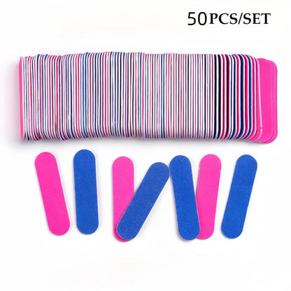 50/100pcs Double Side Nail Files Mini Wood Sanding Buffer Block Set For Gel Wood Sanding Buffer Block Set For G…Polish Manicure