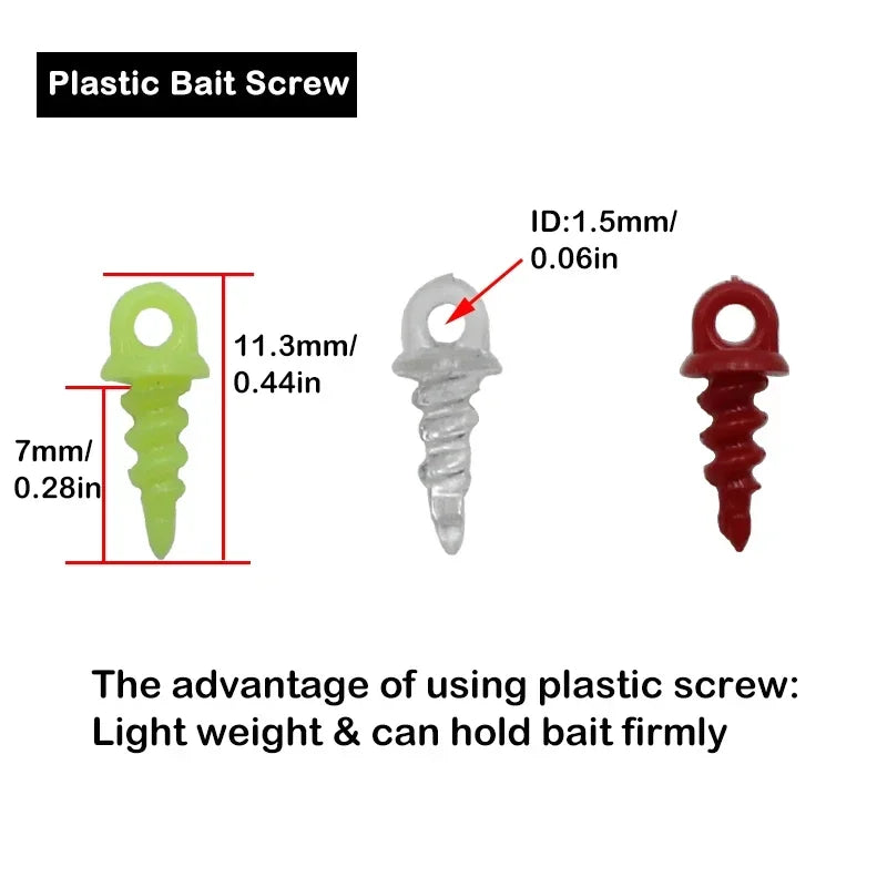 Carp Bait Screws With Ring Mirco Swivel Carp Bait For Carp Ronnie Rig Zig Chod Boilies Screws Carp Hiar Rig Terminal Tackle