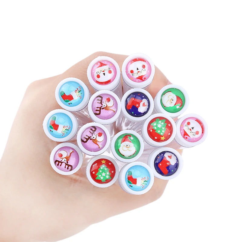 100/50pcs Christmas Eyelash Brush Tube Reusable Eyebrow Brushes Mascara Wand Dust-proof Storage Tubes Cosmetics Makeup Tools