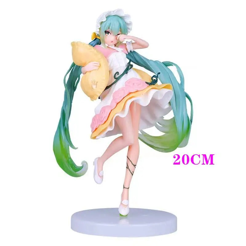 Anime Figure Cherry Blossoms Dress Action Figures Kawaii Swimsuit Vocaloid PVC Collectible Model Toys Girl Gift