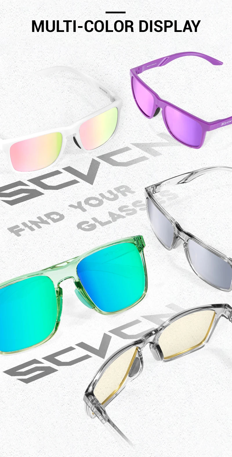 SCVCN New Polarized Sunglasses for Men MTB Cycling Glasses Outdoor Sports Bike UV400 Goggles Women Road Bicycle Cycling Glasses