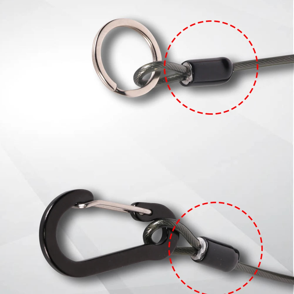 Fishing Missed Rope Anti-lost Spiral Spring Lure Pliers Lanyard Wire Spring Rope Prevent Rod Drop Lose Tool