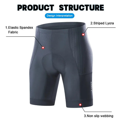 X-TIGER  Cycling Shorts Men Double Arrow Cushion Pad MTB Road Anti Slip Bike Shorts 7 Hours Ride Breathable Lycra Shorts
