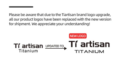 Tiartisan 350ml 750ml Tatinium Cup Hiking Tableware Fodable Handle Coffee Cups with lids Lightweight Frosted Cup Mugs