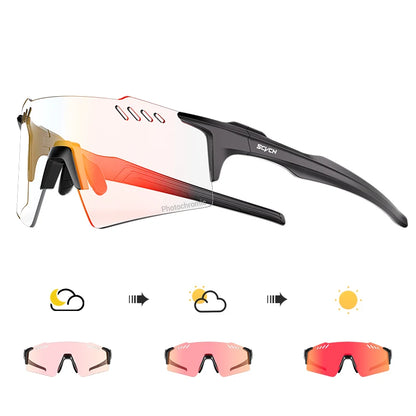 SCVCN Photochromic Cycling Sunglasses Men MTB Cycling Glasses Women Road Bike Glasses Outdoor Bicycle Sunglasses