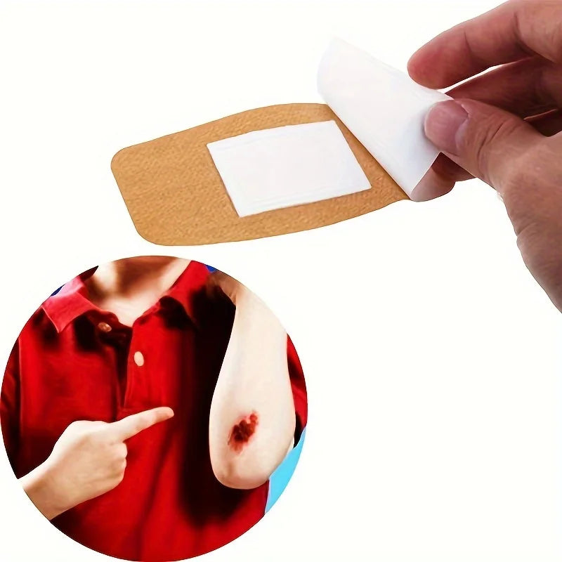 50pcs Extra-Large Waterproof & Breathable Bandages for Emergency Wound Care PE Material, Ideal for Sports Injuries & Outdoor Use