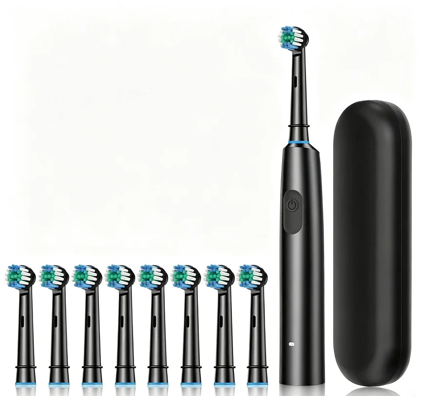 HOMEFISH Bestselling 5-Speed Rotating Electric Toothbrush 360° Rotating Soft Bristle Head Waterproof Sonic Rechargeable