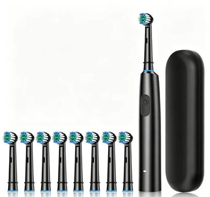 HOMEFISH Bestselling 5-Speed Rotating Electric Toothbrush 360° Rotating Soft Bristle Head Waterproof Sonic Rechargeable