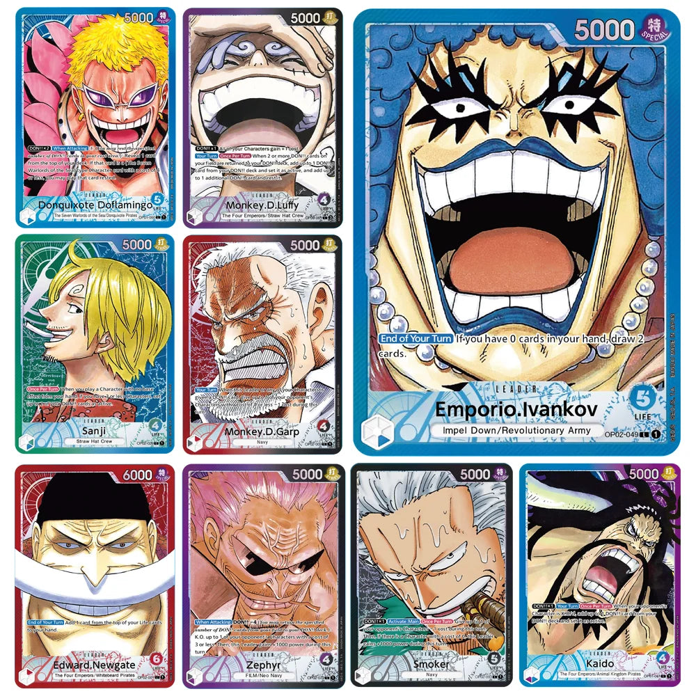 One Piece OPCG Anime Card English Version Sanji/Monkey.D. LUFFY/Shanks/Zoro Game Anime Collection Proxy Cards Collection Cards