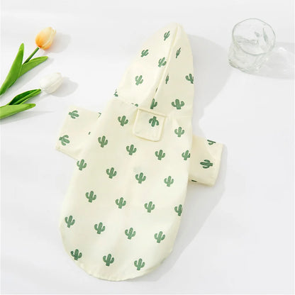 Cartoon Printed Dog Raincoat for Small Dogs Waterproof Pet Clothes Poodle Puppy Pomeranian Raincoats chubasquero para perros