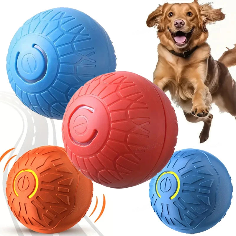 Smart Dog Toy Ball Automatic Interactive Pet Electronic Rolling USB Rechargeable Moving Bouncing for Puppy to Large Dog Chew Toy