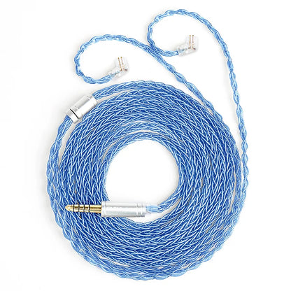 KBEAR ST12plus Earphone Cable 2m 8 Core 4N OFC Silver-plated Upgraded Cable 3.5/4.4mm MMCX/0.78mm 2Pin for CCZ KB03 KS1