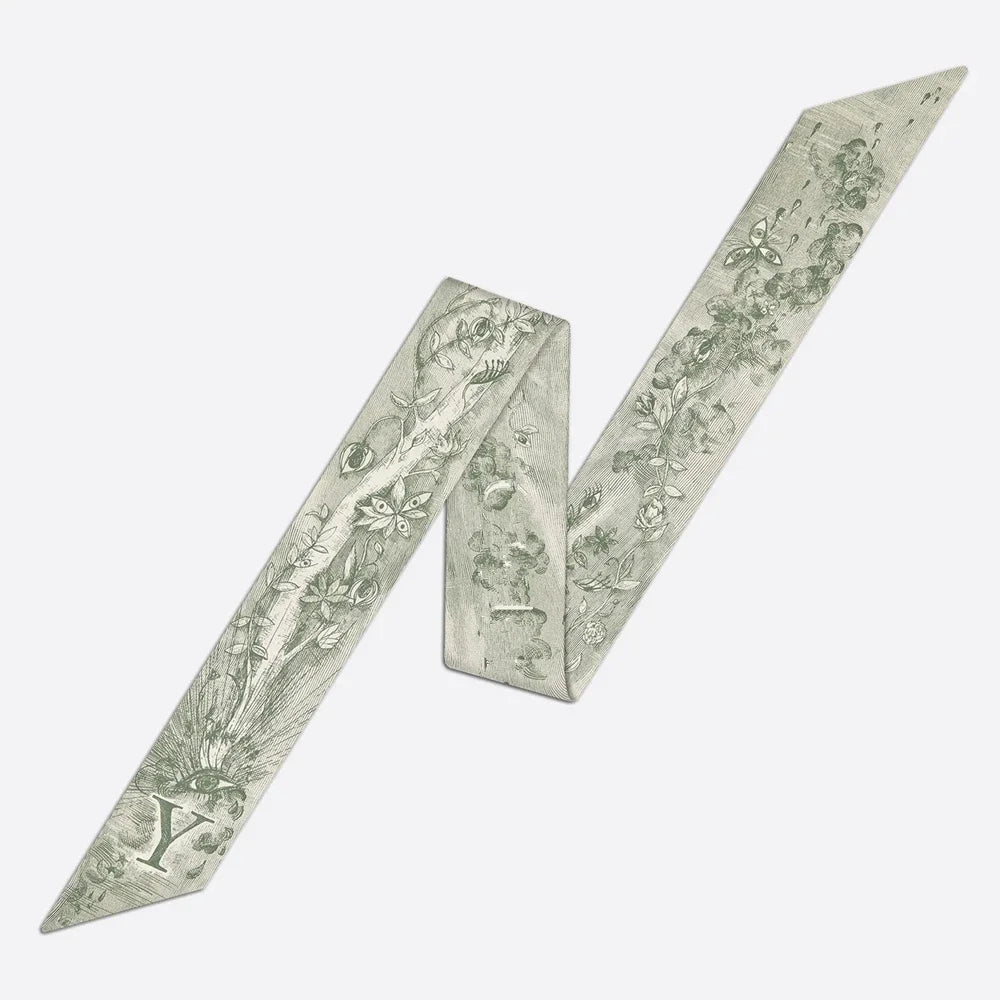 26 Letters Tarot Constellation Bag Scarf Twill Silk Scarves Women New Neckerchief Hair Headbands