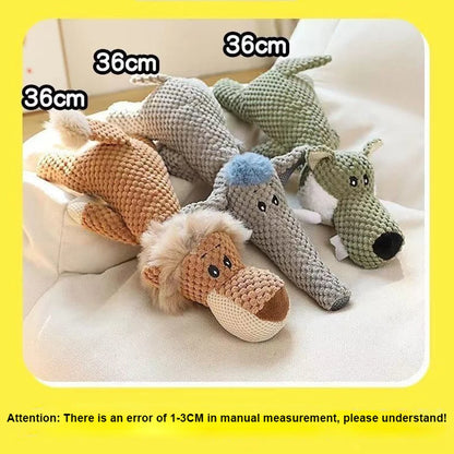 New Pet Dog Toy Plush Bite Resistant Soundy Animal Small Dog Toy Teeth Grinding Cleansing Decompression Interesting Pet Supplies
