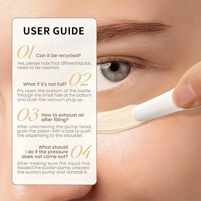 5/10/15ml Clear Foundation Dispenser Bottle Portable Travel Essence Sample Container Airless Vacuum Eye Gel Cream Empty Tubes