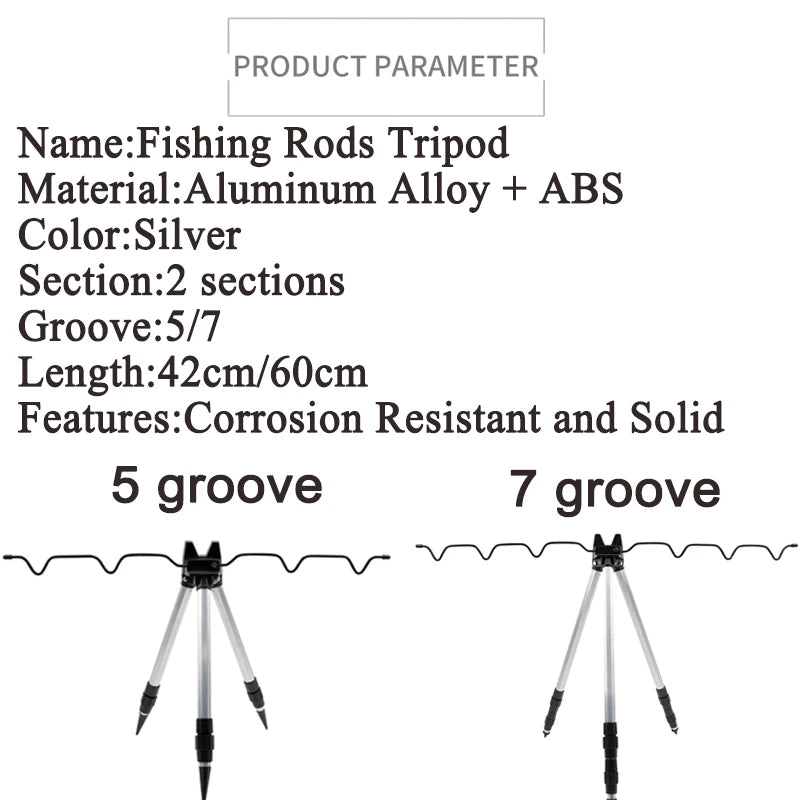 Sideny-Telescopic Bracket Holder,Sea Pole Support Frame, 3-Fold Fishing Rod Rest Base, Fishing Rod Load-Bearing, Tripod Stand
