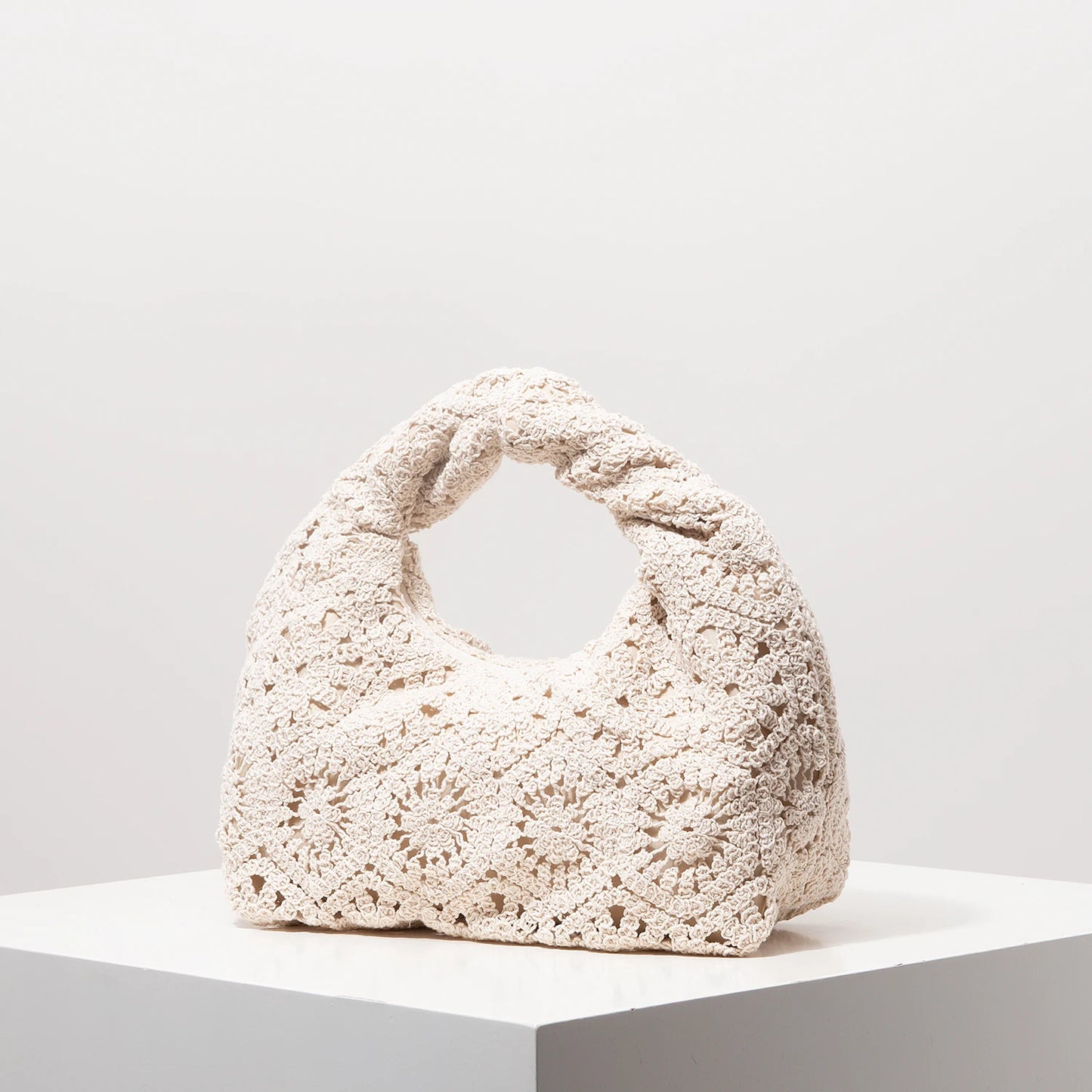 Pattern Hollow Woven Handbag，Bohemia Beach Bags for Women，Crochet Set，Beach Accessories Women，Travel Must Haves（Random Pattern）