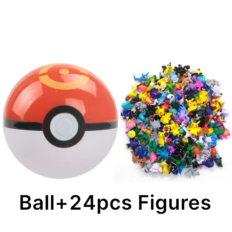 аниме фигурки Toys 7Cm Elf Ball 2-3cm Anime Action PokeBall Figures Monster Toy Model Dolls Children Christmas Gift