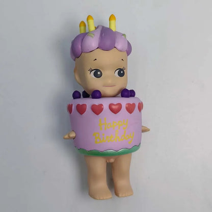 Sonny Angel Birthday Cake Series Mysterious Box Kawaii Surprise Box Anime Figures Ornaments Cartoon Model Doll Toy Gifts