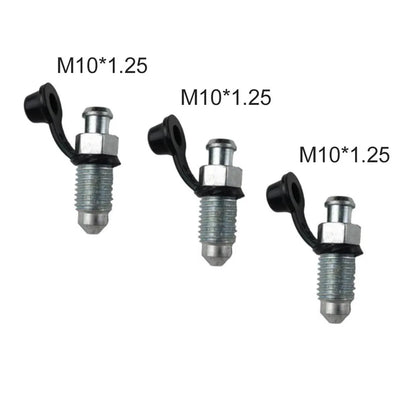 Motorcycle Brake Pump Calipers Exhaust Bleed Screw M8 M10 1.25 1.0 Picth with Rubber Dust Cap for Moped Scooter