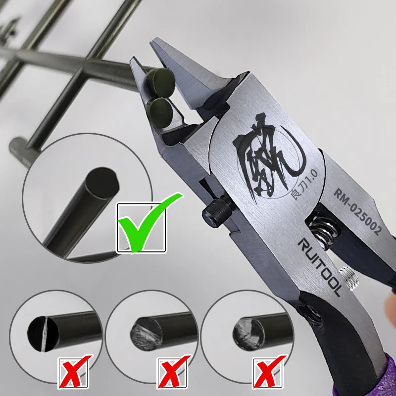 1pc Model Pliers CR-V Ultra-thin Single Blade Gundam Nipper Non-slip Grip Sprue Cutter for Plastic Model Cutting and Building