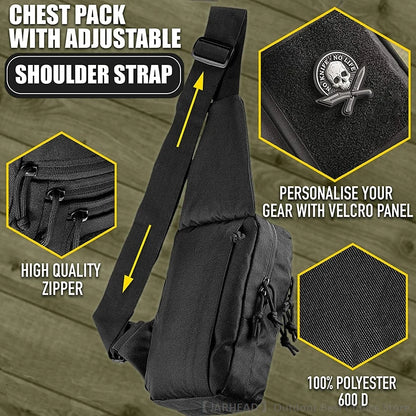 New Tactical Pistol Gun Case Shoulder Bag Outdoor Hiking Hunting Camping chest bag with Gun Holster