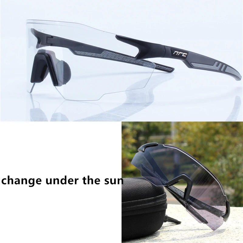 NRC Cycling Sunglasses 1lens UV400 TR90 Sports Bicycle Glasses MTB Mountain Bike Fishing Hiking Riding Eyewear for Men Women