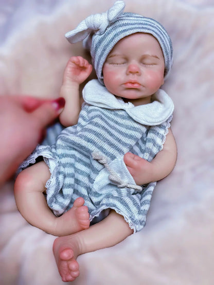 33cm Can Open Mouth Full Body Solid Silicone LouLou Reborn Girl and Boy Doll Soft Touch Handmade  Reborn Corpo De Silicone
