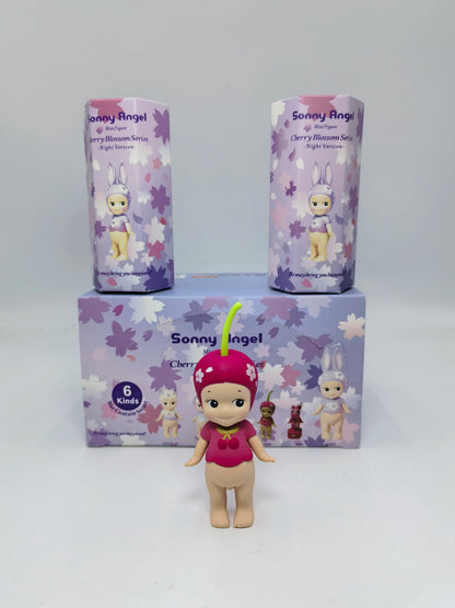 Sonny Angel' Purple Cherry Blossom Series Nigbt Minifigure Version Blind Box Decoration Cute Mystery Surprise Giff