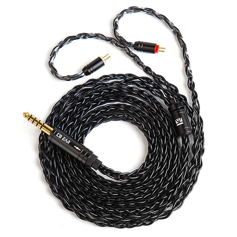 KBEAR ST12plus Earphone Cable 2m 8 Core 4N OFC Silver-plated Upgraded Cable 3.5/4.4mm MMCX/0.78mm 2Pin for CCZ KB03 KS1