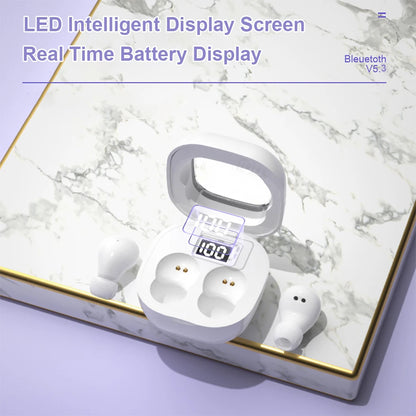 Mini Headphones Invisible Bluetooth 5.3 Earphones TWS Wireless in-ear Headsets HIFI Stereo Noise Reduction Earbuds For iPhone