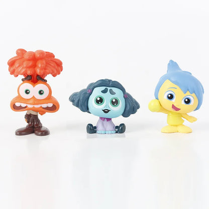 9pcs/set Inside Out Intensa Mente Vice Versa Joy Sadness Anger Disgust Fear Action Figure Cartoon Doll Collection PVC Model
