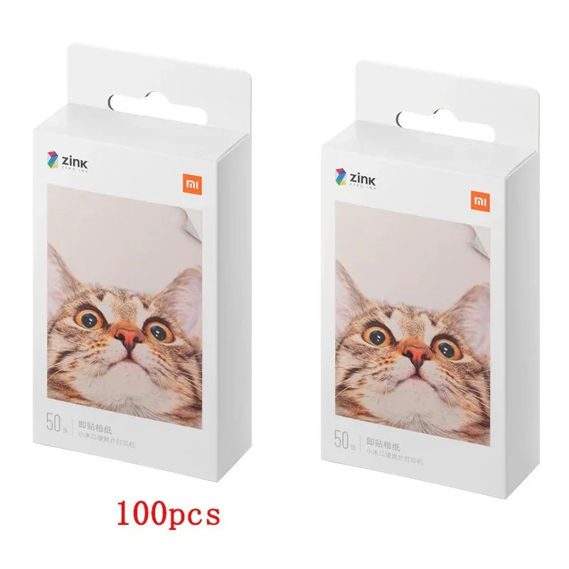Wholesale Original Xiaomi ZINK Pocket Printer Paper Self-adhesive Photo Print 10//50/100 Sheets Xiaomi 3inch Mini Printer Papers