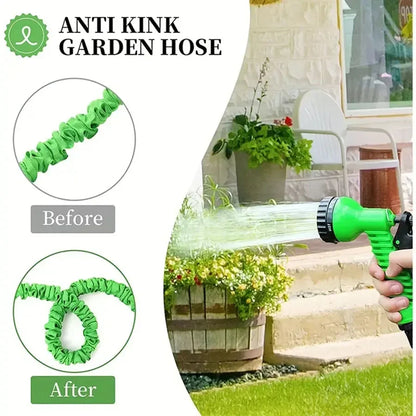 25FT-200FT Expandable Magic Hose Lightweight Design Durable Materials 7 Water Spraying Functions Gun Home Garden Watering Tools