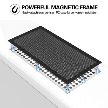 12x12cm 12x24cm Dust Filter For Computer Cooler Fan, Magnetic Frame PC Fan Dust Mesh PC Cooler Filter Dustproof PVC Cover