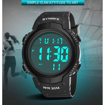 SYNOKE Outdoor Sport Watch 30M Waterproof Digital Men Fashion MultiFunction Waterproof Digital Watch Men