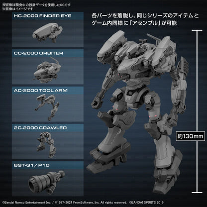 Bandai Genuine 30MM ARMORED CORE VI NIGHTFALL STEEL HAZE BD-011 MELANDER Liger Tail CC-2000 ORBITER Anime Figure Assembly Model