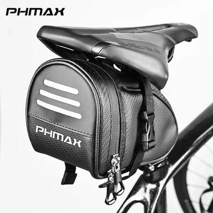 PHMAX Bike Saddle Bag Large Capacity MTB Bicycle Saddle Bag Waterproof Road Bike Rear Bag Riding Bicycle Accessories