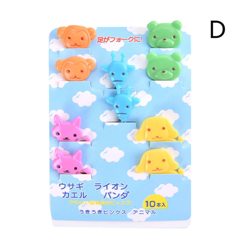 8pcs/set Mini Cartoon Panda Fruit Fork Kids Snack Dessert Pick Cake Bento Lunches Party Decoration Forks