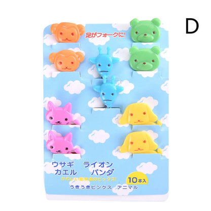 8pcs/set Mini Cartoon Panda Fruit Fork Kids Snack Dessert Pick Cake Bento Lunches Party Decoration Forks