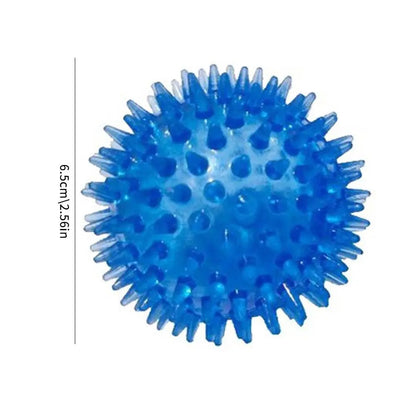 Pet Dog Toys Cat Puppy Sounding Toy Polka Squeaky Tooth Cleaning Ball TPR Training Teeth Chewing Toy Thorn Balls Pet Accessories