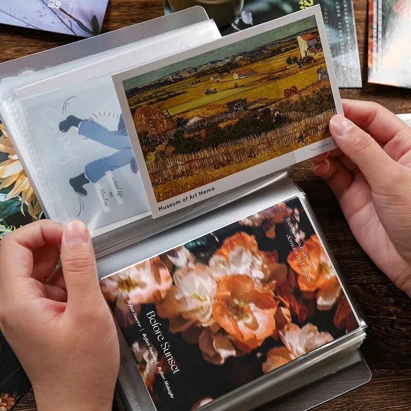 40pcs/book A6 Storage Booklet Simple Large-Capacity Waterproof Photo Storage Book High Quality PP Material