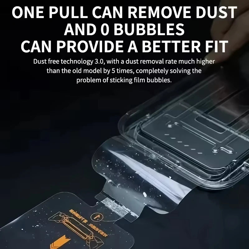1-4Pcs Oleophobic Coating Easy Install Screen Protector for iPhone 17 16 18 13 11 12 14 15 Pro Max Plus 7 8 XS XR Tempered Glass