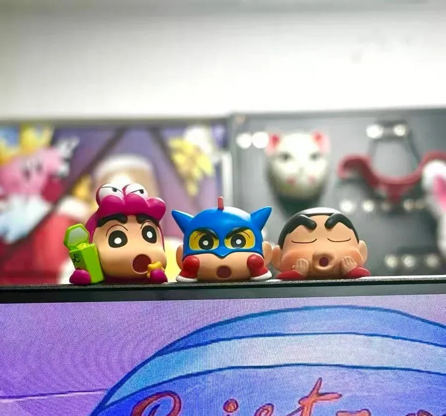 New Crayon Shin-Chan Blind Box Animation Figurine Hippers Mobile Phone Car Decoration Figurine Pendant Gift Anime Periphera Gift