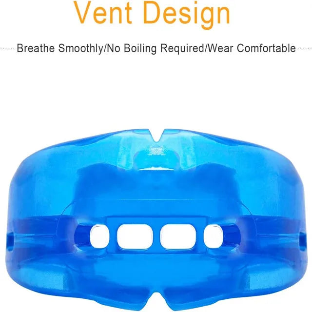 Comfortable Double Braces Athletic Mouthguard Superior No-Boil Design for Maximum Protection of Upper And Lower Teeth