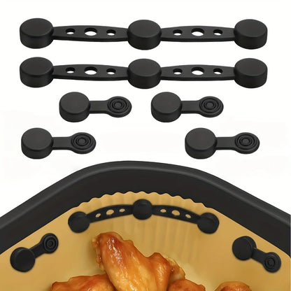 6pcs/2sets Magnetic Silicone Buckles for Air Fryer - Non-Stick Parch Clips, Magnetic Fasteners, Compatible with /Air Fryer Ovens