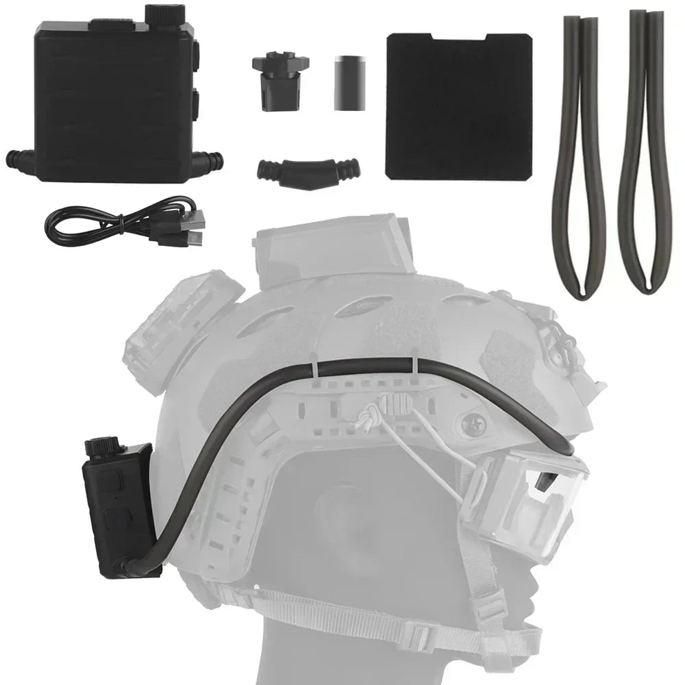 2025 NEW-Tactical Goggles Defogger Outdoor Hunting Shooting Goggles AntiFog Unit Adjustable Wind Speed Defogging Fan Kit